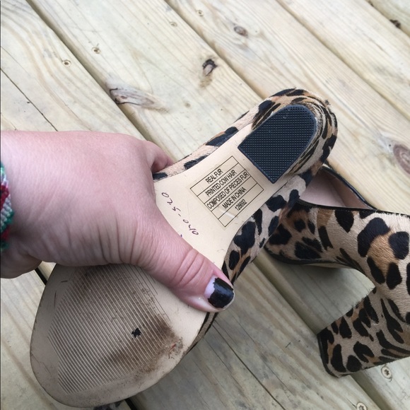 Steve Madden Real Fur Platform Heels Size 7.5M EUC - Picture 5 of 7